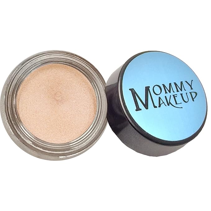 Mommy Makeup Any Wear Creme Eyeshadow - Waterproof, Crease-Proof, Long Lasting, High Pigment, Oil-free - Cream to Powder for Eyes, Cheeks & Lips (Champagne on Ice)