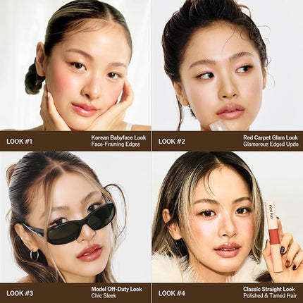 Hard Fix Hair Mascara – Strong Hold, Taming wand, Slick Back Stick with Dual-Brush Design for Precision Styling, Non-Greasy All-Day Fix, Easy-Wash Formula