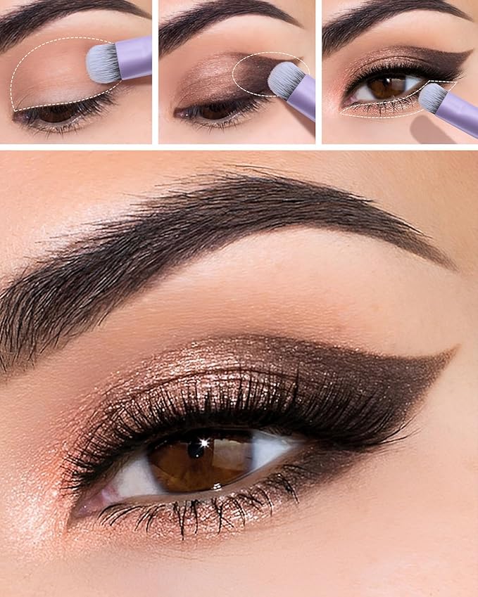 Eyeshadow Smudge Brush, EIGSHOW Short Shader Brush with Silver Ion Bristles – Precision Crease & Cat Eye Makeup, Vegan & Cruelty-Free (E806P)