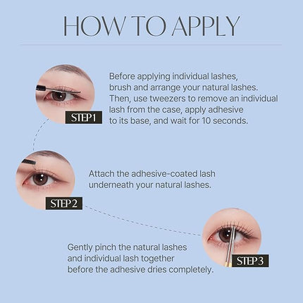 EYEME Eyelash x Artist Collaboration NO.11 Pure – 5 Set Pack, Natural False Eyelashes, Lightweight Cat Eye Lashes for a Minimalist Look, Soft Lashes for Everyday Use, K-Beauty