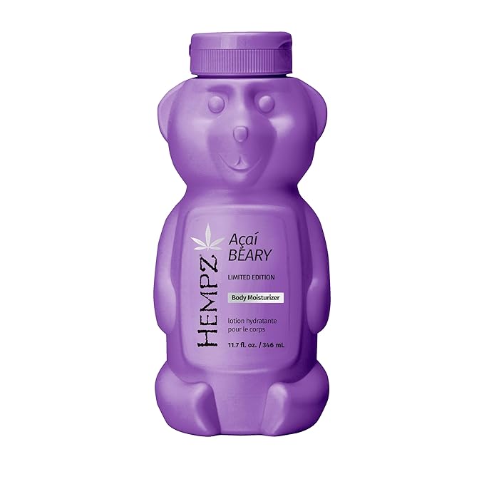 Hempz Limited Edition Acai Beary Body Moisturizer, Hydrating and Nourishing Lotion, Cute Fall Bear, Giftable for Women and Teens, 11.7 oz.