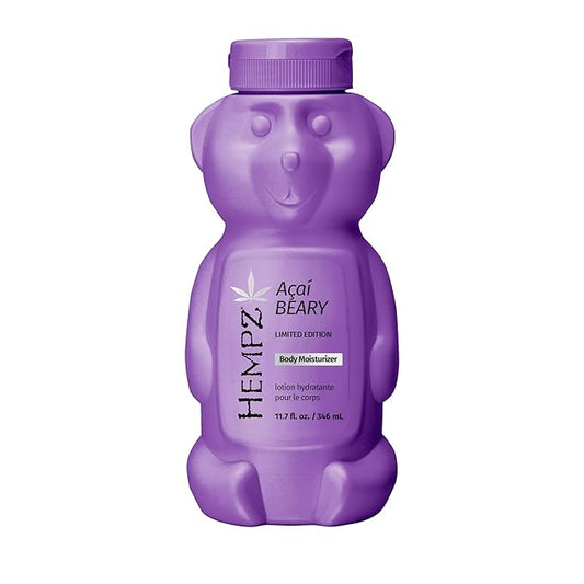 Hempz Limited Edition Acai Beary Body Moisturizer, Hydrating and Nourishing Lotion, Cute Fall Bear, Giftable for Women and Teens, 11.7 oz.