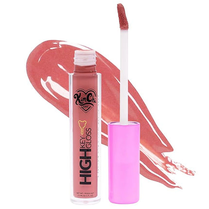 Kimchi Chic Beauty High Key Gloss, High-Shine Lip Gloss Helps Illuminate Your Look and Face, Non-Sticky, Flushed Pink With Watermelon and Peach Undertone, 12 Acai, 3.5ml