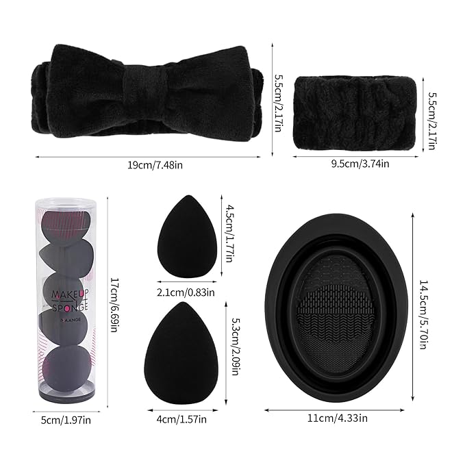 MAANGE Makeup Brushes 30 Pcs Makeup Kit, Multi-functional Makeup Tool Set with 20 Pcs Makeup Brush Foundation Brush Make up Brushes Set with Bag,Black