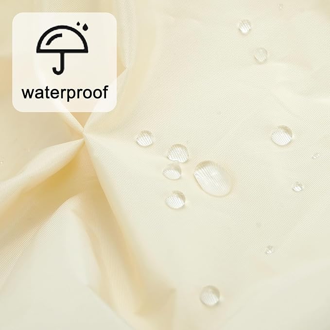 Reusable Shower Cap for Women, Large Waterproof Shower Essentials Bonnet Washable Elastic Band Bath Hair Wrap Hat for Long Hair, Braids(Champagne)