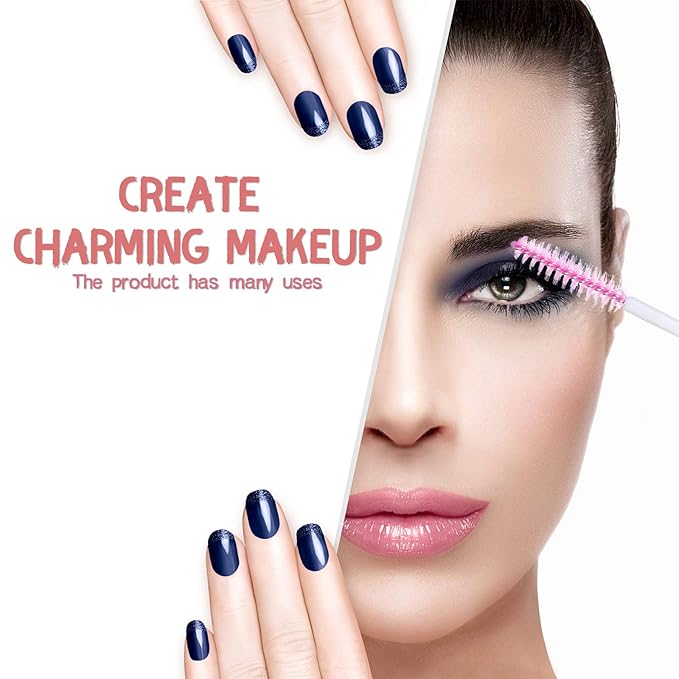 20 Pieces Disposable Mascara Brushes Eyelash Brush Lash Wand Diamond Mascara Wands with Tube Makeup Tool Lash Spoolies Sanitary Brushes Lash Extension Supplies (tube scale l pink 20)