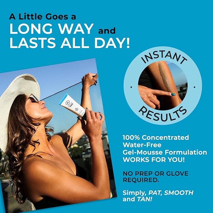 BE YOU BODY | Body Leg Perfecting Bronzer | Instant Healthy Waterproof Wash Off Radiant, Sun Free Natural Looking Transfer & Sweat Resistant Glowing Tan | No Orange Skin, No Stink, No Streak.