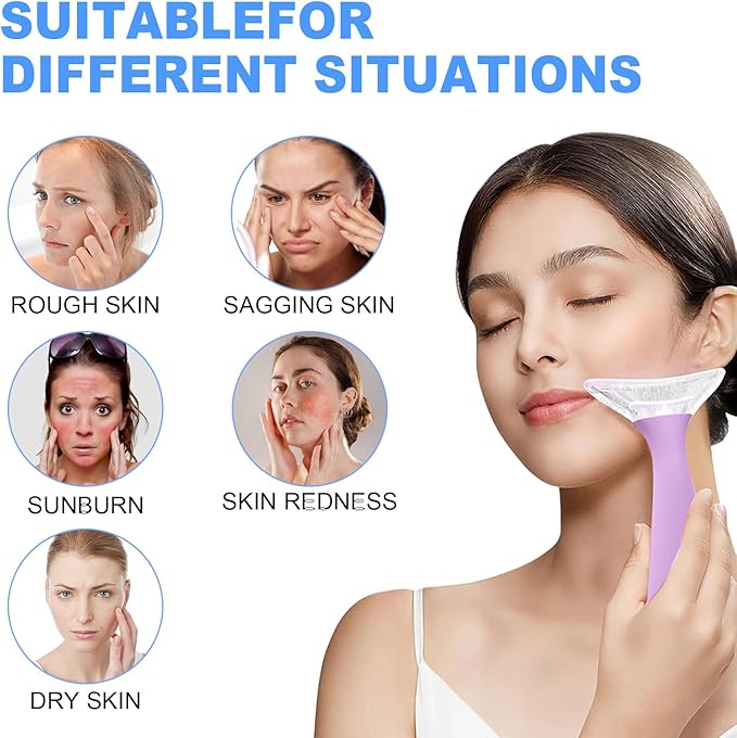 Ice Roller for Face Neck and Eyes, Ice Face Roller Massager for Women, Ice Roller Skin Care Tools, Skin Care for Dark Circles, Puffiness, Wrinkles