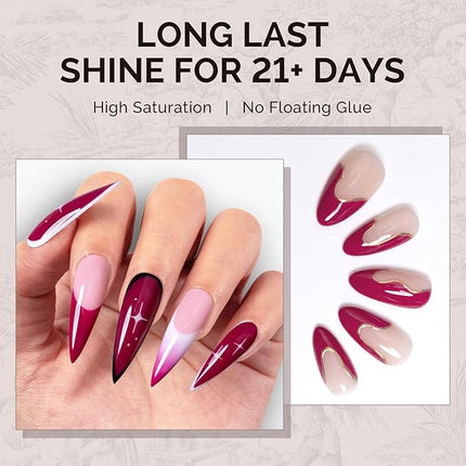 MelodySusie 0.5fl oz Purple Gel Nail Polish, Nails Soak Off UV LED Jelly Purple Gel Polish Gift for Women Nail Art Manicure Salon DIY Nail Design Decoration at Home-A2701