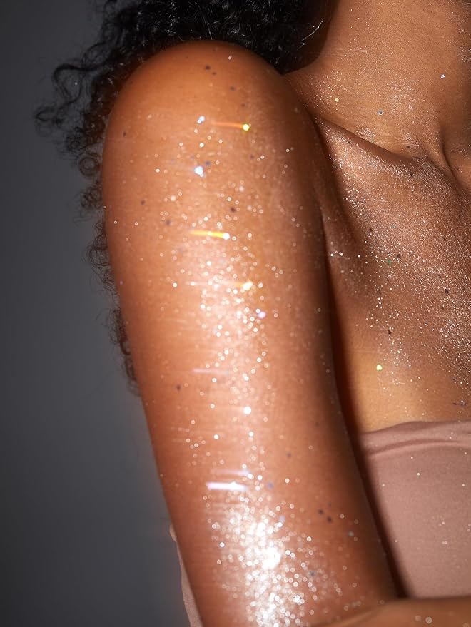 SHEGLAM Party Starter Body Highlighter Glitter Gel Quick-Drying and Non-Sticky Glitter Spray Liquid Highlighter for Face Hair Body Glitter-Ice Breaker