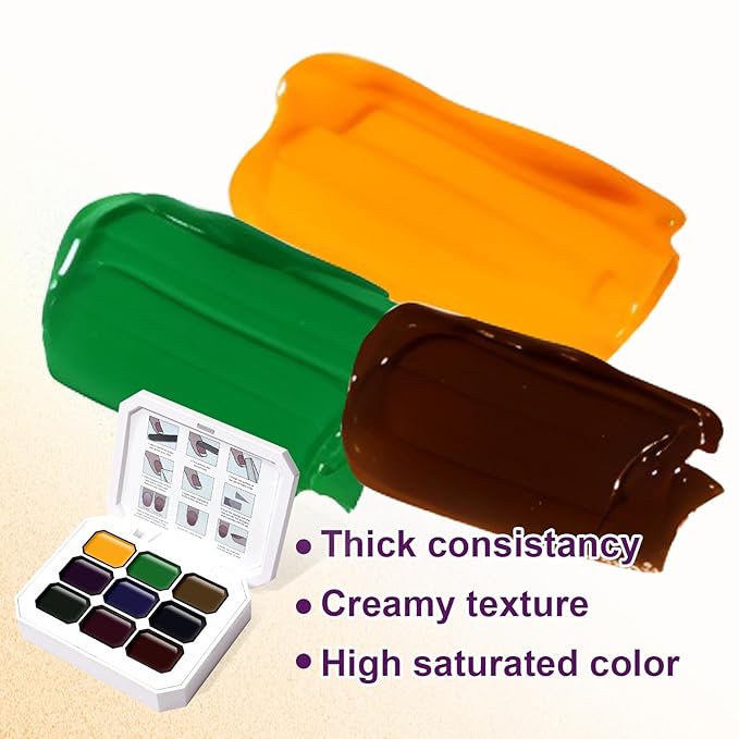 Gradient Painting Gel, 9 Colors Ombre Gel Nail Polish Jelly Gel Transparent Effect Summer Nails for Pigment Pat Aura Nails French Manicure Soak Off UV Dopamine Fructose