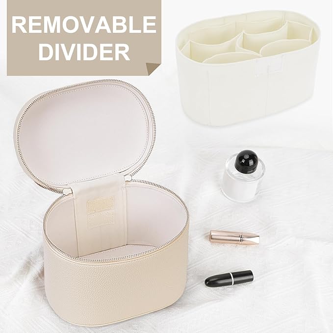 YFGBCX Makeup Bag Vanity Case with Removable Divider Travel Toiletry Bag Portable Cosmetic Bag Makeup Organizer Case