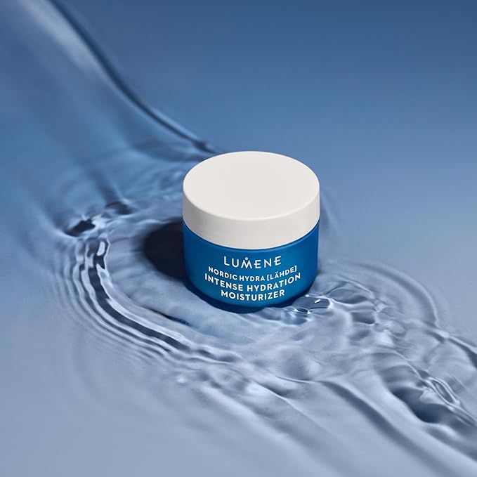 Lumene Nordic Hydra [Lahde] Intense Hydration Moisturizer - Lightweight Plumping Face Cream for Dry Skin - Enriched with Arctic Spring Water + Hyaluronic Acid for Instant Moisture (1.7 oz)