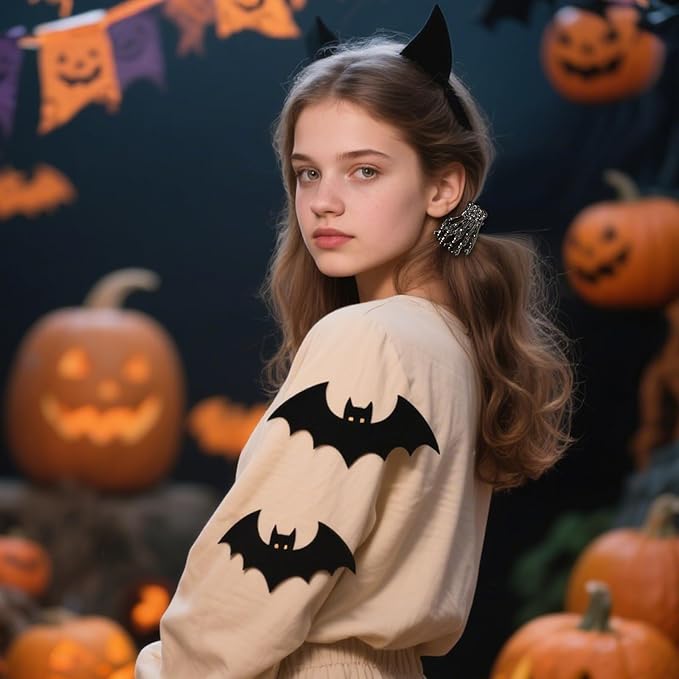 6 Pack Skull Skeleton Hair Claw Clips, Gothic Punk Hair Accessories for Women Girls, Halloween Spider Web Metal Barrettes for Thick Thin Hair Styling (Black Silver)