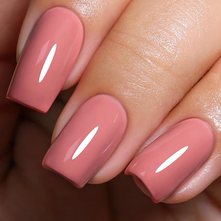 Imtiti Pink Gel Nail Polish, Mauve Pink Color UV/LED Soak Off Gel Polish for Spring Summer DIY Nail Art Manicure at Home 1Pcs,15ml