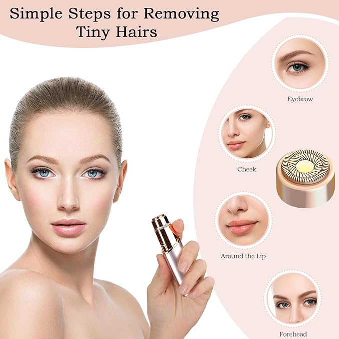 Finishing Touch Flawless Facial Hair Remover, Generation 3 Replacement Heads with 18 Karat Gold-Plated Head, 3 Pack