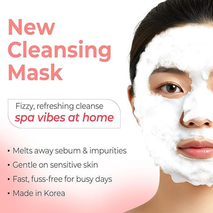 Pioom Bichon Bubble Cleansing Mask, foaming facial mask, Pore Deep Cleansing, Gentle Face cleansing mask, Pack of 10,