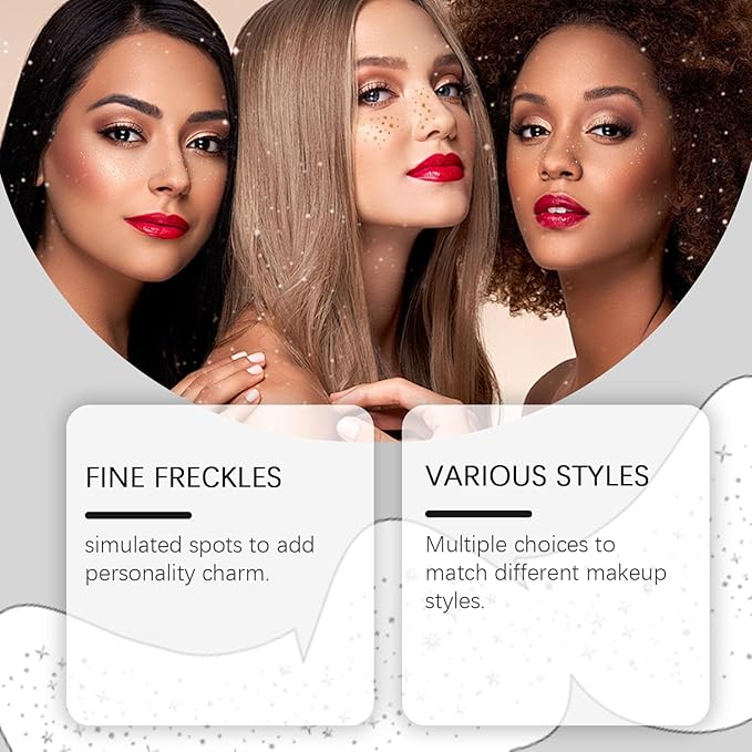 12 Count Makeup Patches,Face Glitter Speckles Patches,Glitter Freckles Face Tattoo, Sparkle Makeup Patches,Glow Up Makeup Patches for Women - Cosmetic Glitter for Face(6 PCS Gold +6 PCS Sliver)