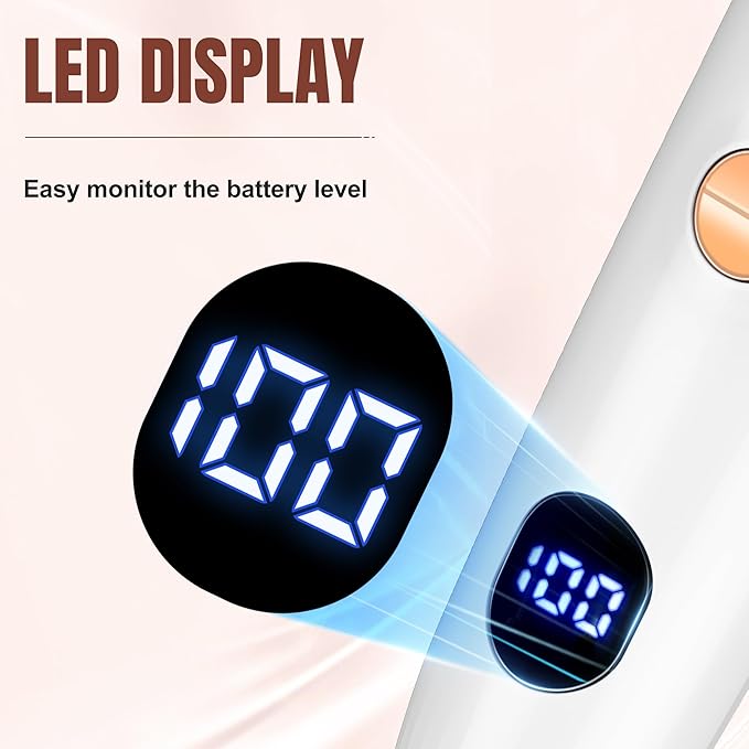 Karrte 2-in-1 Women Electric Shaver Dual Head Bikini Trimmer, Razors for Shaving Pubic Hair, Wet and Dry Cordless Painless Hair Removal for Private Area White