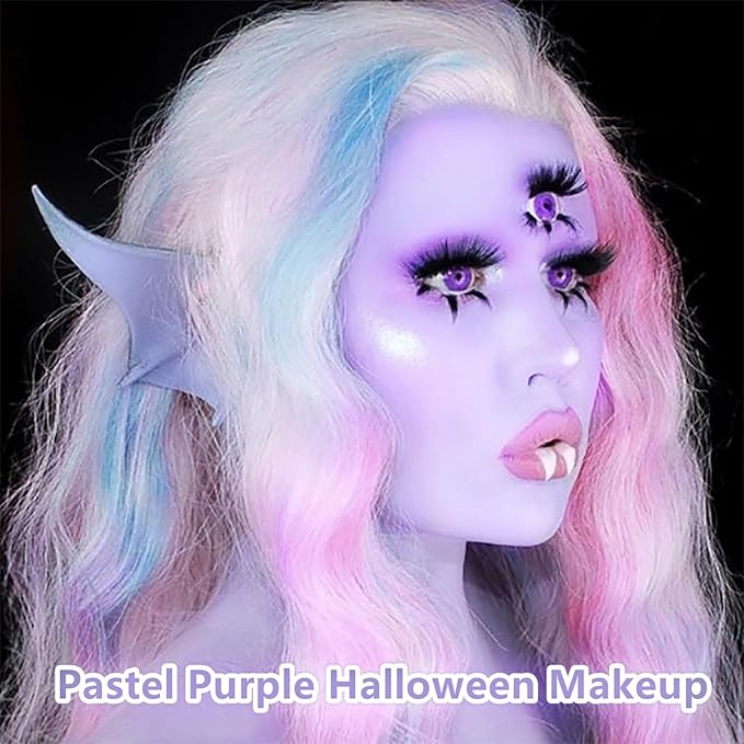 Go Ho Pastel Purple Body Paint Washable(2.37oz/pc),Water Based Cream Lavender Face Body Paint for SFX Cosplay Ursula Costumes Festivals Halloween Makeup