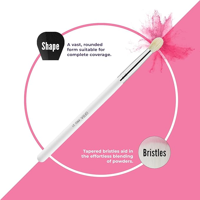 OFRA Makeup Blending Brush #21 - Blending Brush for Eyeshadow, Highlighter, Concealer, and Softening Eyeliner - Eye Makeup Smudge Brush