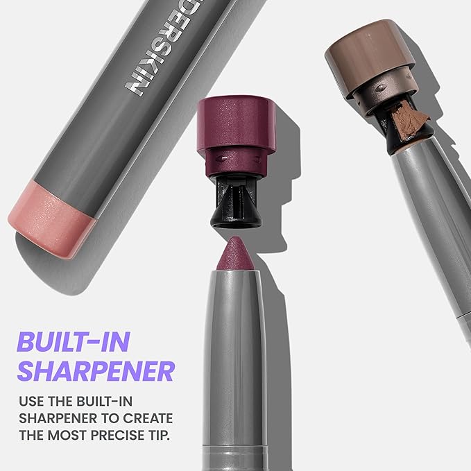 Wonderskin IYKYK Eyeshadow Stick - Longwear Eye Shadow Sticks, Budge-Proof & Waterproof Shimmer Eyeshadow Stick with Built-in Sharpener (Pink Quartz)