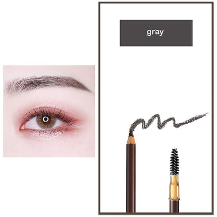 1pcs Eyebrow Pencil Longlasting Waterproof Durable Liner Eyebrow 5 Colors to Choose (Gray -4#)