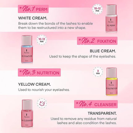 Lash Lift kit at Home Salon: Professional Eyelash Perm Kit for Beginner - Eyelash Eyebrow Curling Set Glue Upgraded Version