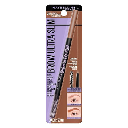 Maybelline Express Brow Ultra Slim Eyebrow Makeup, Brow Pencil with Precision Tip and Spoolie for Defined Eyebrows, Auburn, 1 Count (Packaging May Vary)