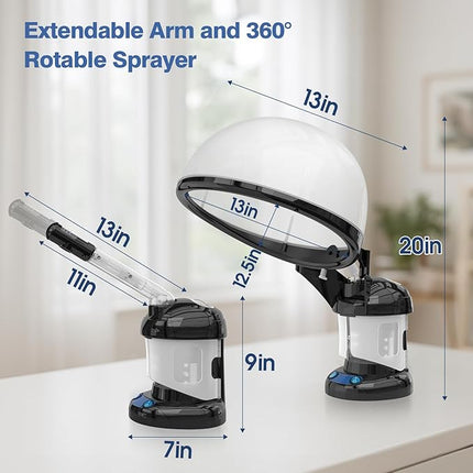 Hair Steamer Kingsteam 2 in 1 Ozone Facial Steamer, Design for Personal Care Use at Home or Salon Barber