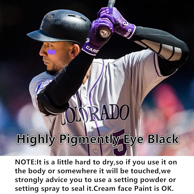 Go Ho Cream-Blendable Purple Face Paint Stick,Full-coverage Purple Body Paint for Adults Children Halloween Cosplay SFX Witch Devil Makeup,Waterproof Purple Eye Black Stick