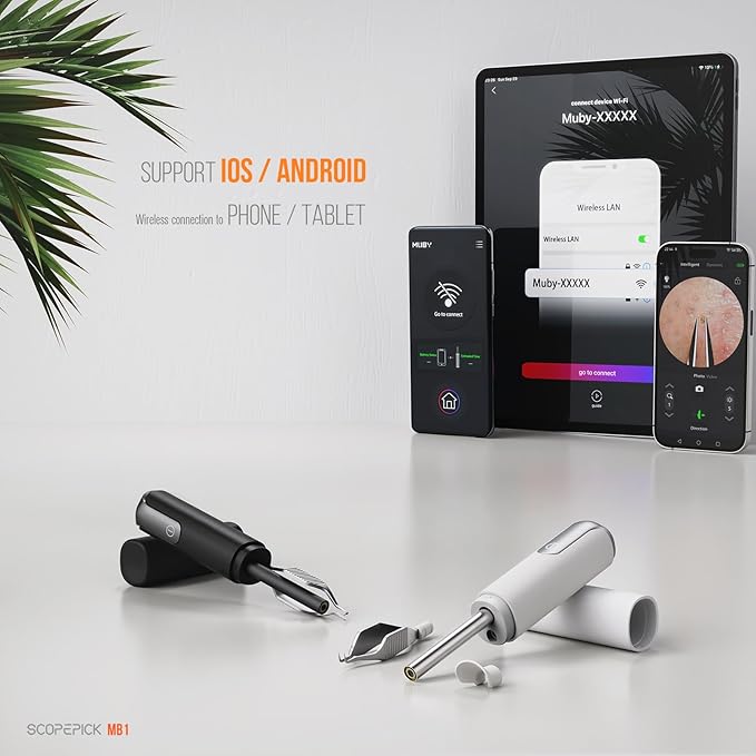 Blackhead Removal Tweezer with 1080p Camera, Ultimate Precision: Blackhead Removal with Camera - Perfect for Delicate Tasks! - - Eyebrow Tweezer, Pull White Hair (White)