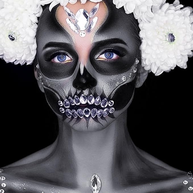 MEICOLY Light Grey Eye Black Stick,Waterproof Eye Black Baseball Softball Football Lacrosse,Gray Grey Face Body Paint Stick for Halloween SFX Zombie Grayscale Homestuck Cosplay Makeup