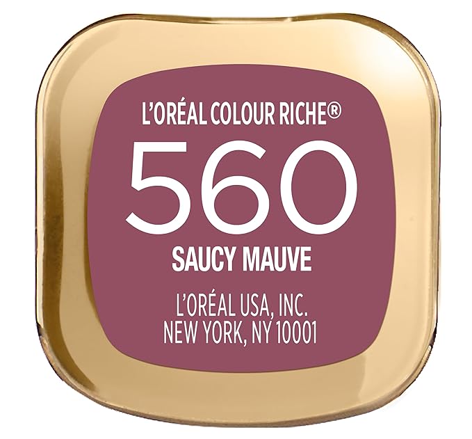 L'Oreal Paris Colour Riche Original Creamy, Hydrating Satin Lipstick with Argan Oil and Vitamin E, Saucy Mauve , 1 Count