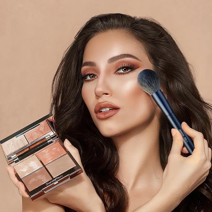 Makeup Brush Set, EIGSHOW Professional Makeup Brushes Kit Foundation Powder Concealers Eye Shadows Makeup 15 Piece for Eye Face Liquid Cream Cosmetics Brushes Kit Best Birthday Gift for Women(BLUE)