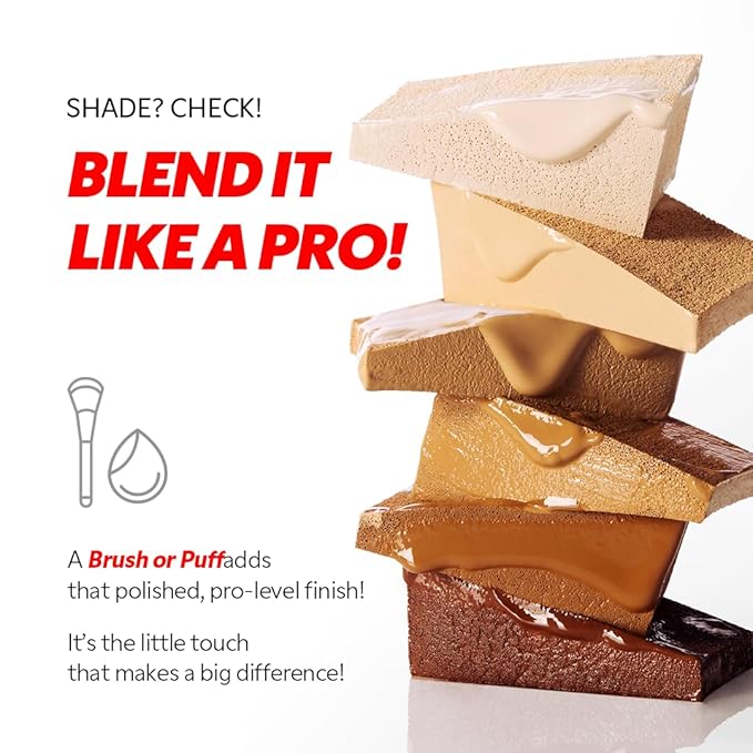 TIRTIR Mask Fit Red FoundationㅣLong Lasting Flawless Coverage, Energy Essence, Lightweight, Hydrating, Pore-Blurring, Breathable Satin Finish, Makeup, Radiant Skin, #33C Hazel, 1.01 Fl Oz