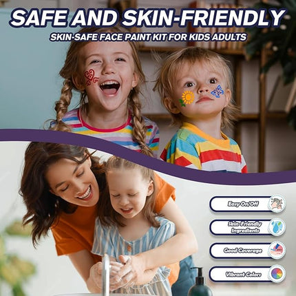 Water Resistant Face Paint Tattoo Pen - 18Pcs Temporary Tattoo Markers for Skin Dual-End Visible Capacity Henna Body Tattoo Kit, Body Painting Kit, Teen Girl Gifts Trendy Stuff for Teenage Adults