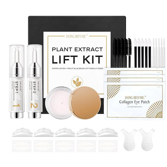 DONG RHYME Lash Lift Kit - Plant Extract Eyelash Lift Kit, Professional Salon Grade 2-in-1 Lash and Brow lamination kit, Precise Press Bottle Eyelash Perm Kit