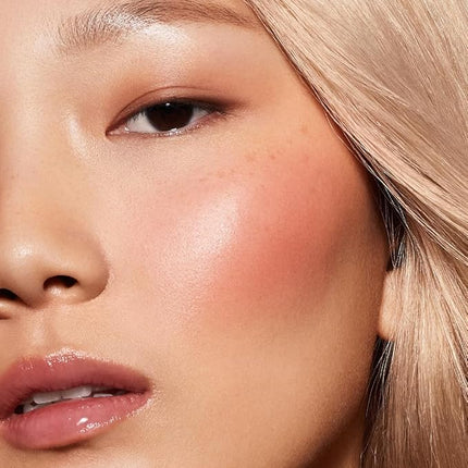 MAKE Beauty Heat Stroke Cream Blush Stick for Cheeks with Natural Hydrating Dewy Finish. Creamy Gel Blush Balm - Shade Bask, Coral Pink Cheek Tint