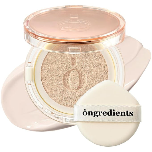 Skin Barrier Glow Cover Cushion, All-day Coverage, Glow Finish, Lightweight, Skincare-Like Texture, Non-cakey Makeup, Korean Cushion Foundation (#13C First Snow, 0.49 oz)