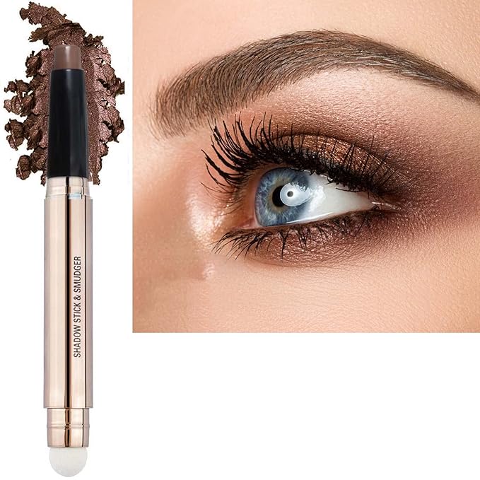 Brown Eyeshadow Stick Cream Smooth Nude Dark Matte Palette Makeup Neutral Eyeshadow Pencil Crayon Hypoallergenic Waterproof Eye shadow Pen Thriving Multi-Dimensional eyes Look Matte brown 17
