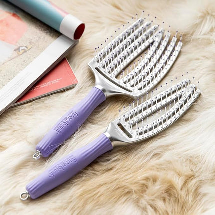 Olivia Garden Finger Brush Scalp-Hugging & Vented Paddle Hair Brush FB-LG (Large)