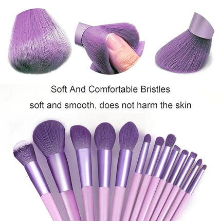 Makeup Brushes 22 Pcs Makeup Kit,Foundation Brush Eyeshadow Brush Make up Brushes Set (Purple, 22 Piece Set)