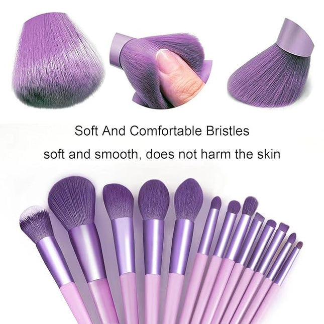 Makeup Brushes 22 Pcs Makeup Kit,Foundation Brush Eyeshadow Brush Make up Brushes Set (Purple, 22 Piece Set)