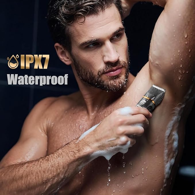 Electric Razor Body Hair Trimmer for Men & Women, Waterproof Electric Foil Shaver for Face, Groin,Arm,Back,Legs & Chest, Wet/Dry Painless Groomer with Ceramic Blade, Travel Razors Gift for Him, Black