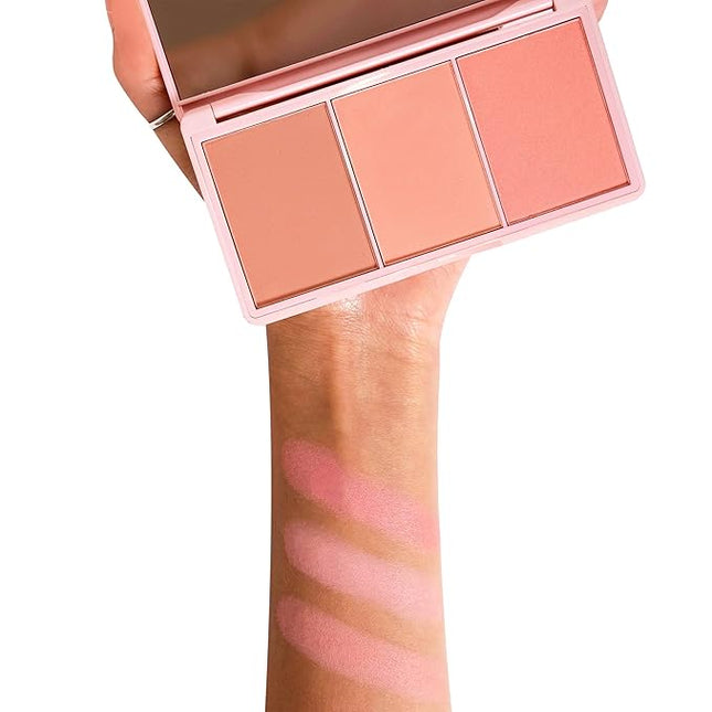 KimChiChic Beauty Cheeky 3Some Blush Trio, Blush Makeup Palette with 3 Colors, Use Individually or Blend All Shades for Custom Look, 02 Apple Bottom Cheeks, 0.47 oz