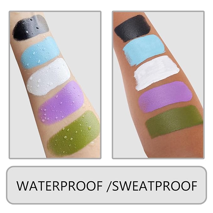 MEICOLY Light Green Face Body Paint Stick(1.06 Oz),Christmas Makeup Stocking Stuffers,Hunting Camo Gamora,Disgust Goblin Witch Face Makeup,Ogre Green