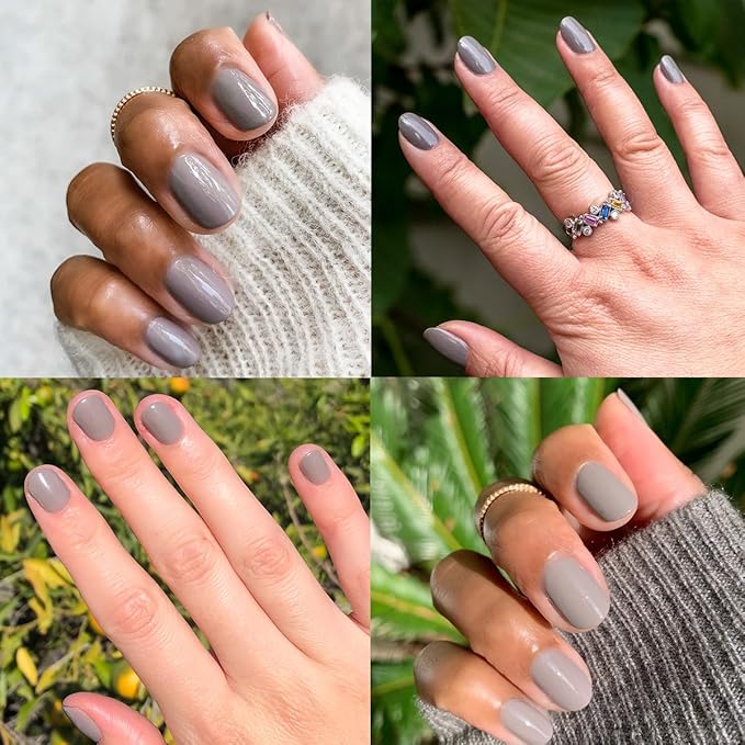 Olive & June Long Lasting Nail Polish | Plump, Gel-Like Finish No Lamp Needed | Lasts up to 10 days | Salon-Quality Color at Home | 15-Free, Vegan & Cruelty-Free Chip-Resistant Shine | AW Warm Grey