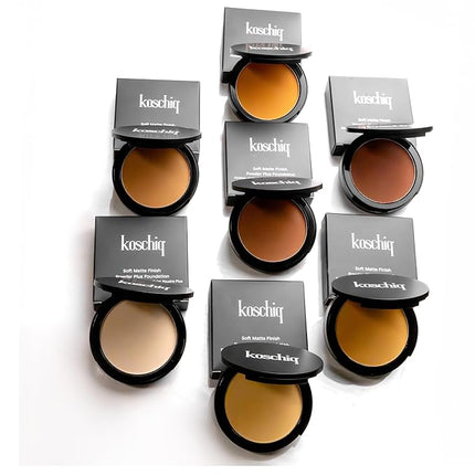 Koschiq Soft Matte Powder + Foundation – 2-in-1 Compact with Oil Control & Blurring Effect | 24hrs stay Longwear, Buildable Matte Finish | k-25 : Fair with warm yellow undertone
