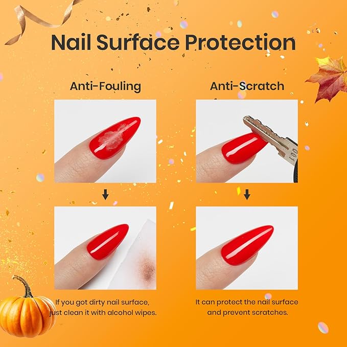 Beetles 4 Pcs 15ml Gel Top Coat and Base Coat Set with Nail Dehydrator and Primer Professional Nail Prep Acid-Free & Hema-Free Dehydrate Bond Primer Set for Acrylic & Gel Nail Polish Fall Nail Gifts
